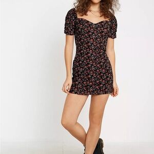 UO Chelsea Jacquard Floral Mini Dress